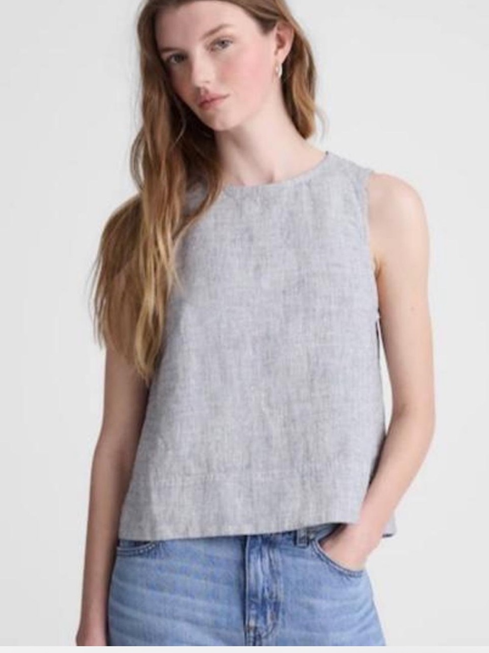 Madewell Shell top 100% linen top